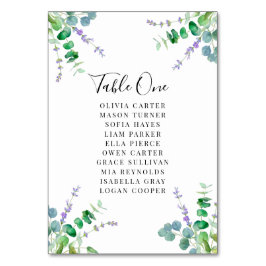 Tarjeta De Mesa Elegant Eucalyptus Greenery Wedding