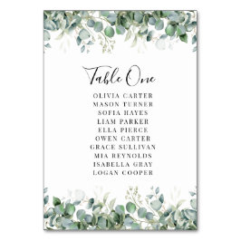 Tarjeta De Mesa Elegant Eucalyptus Greenery Wedding