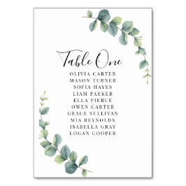 Tarjeta De Mesa Elegant Eucalyptus Greenery Wedding