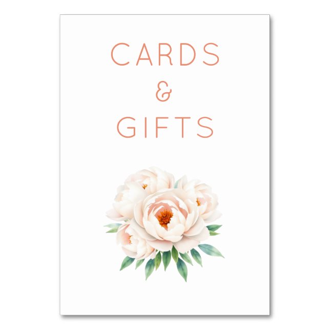 Tarjeta De Mesa Elegant Floral Cards & Gifts (Anverso)