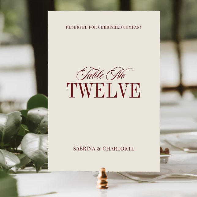 Tarjeta De Mesa Elegant Ivory Old Money Wedding Table Number (Subido por el creador)