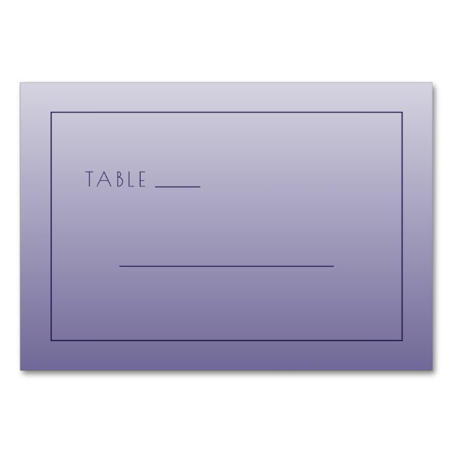 Tarjeta De Mesa Elegant Lavender Minimalist (Anverso)