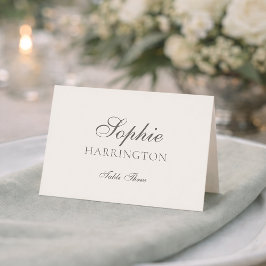 Tarjeta De Mesa Elegant Minimal Wedding Place Card 