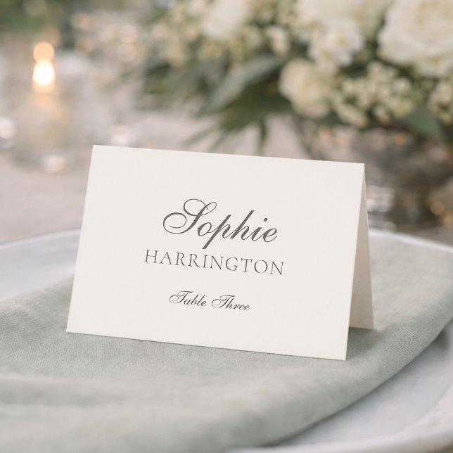 Tarjeta De Mesa Elegant Minimal Wedding Place Card  (Subido por el creador)