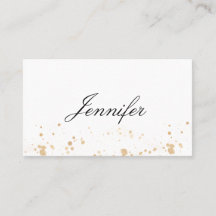 Elegant Modern in Weiß Gold Splash Platzkarte