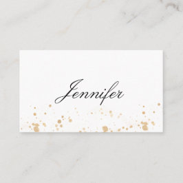 Tarjeta De Mesa Elegant Modern in Weiß Gold Splash Platzkarte
