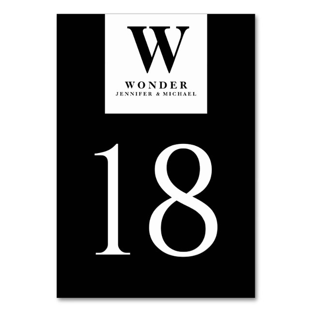 Tarjeta De Mesa Elegant Newlywed Monogram Seating (Anverso)