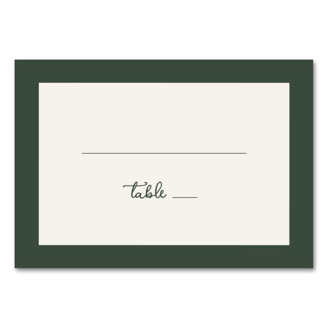 Tarjeta De Mesa Elegant Off-White Minimalist Lines (Anverso)