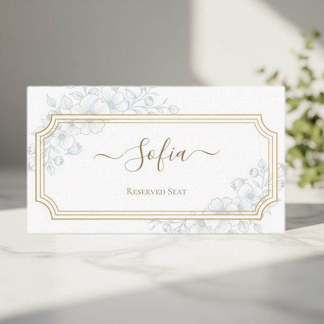 Tarjeta De Mesa Elegant personalized wedding placeholder (Subido por el creador)