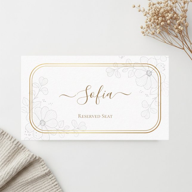 Tarjeta De Mesa Elegant personalized wedding placeholder. Custom  (Subido por el creador)
