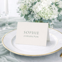 Tarjeta De Mesa Elegant Sage Green Wedding Place Card