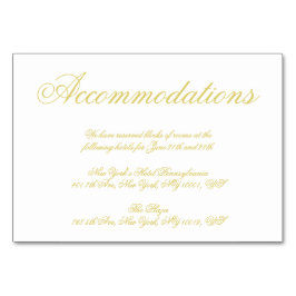Tarjeta De Mesa Elegant Script Island Citrus Accommodation Cards