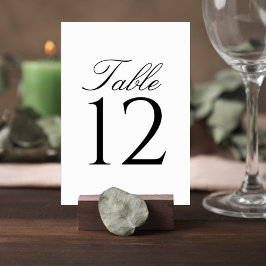 Tarjeta De Mesa Elegant Script Wedding Table Number Card