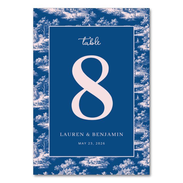 Tarjeta De Mesa Elegant Table Number 8 Invitation (Anverso)