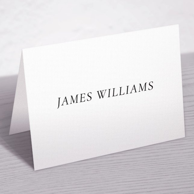 Tarjeta De Mesa Elegant Timeless White Place Setting Cards (Subido por el creador)