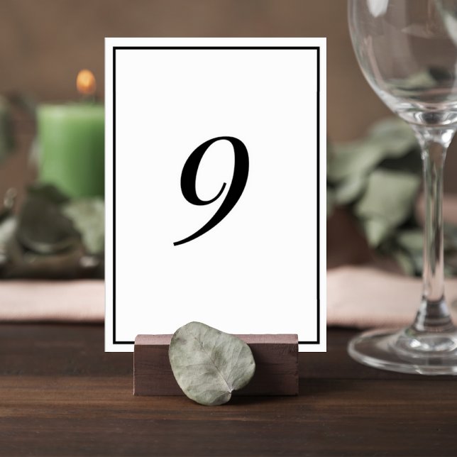 Tarjeta De Mesa Elegant Wedding Table Number Card (Subido por el creador)