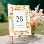 Tarjeta De Mesa Elegante acuarela Boda de flores silvestres<br><div class="desc">Para una mayor personalización, haga clic en "Personalizar esta plantilla" y, a continuación, en "Editar usando la herramienta de diseño". Estiloso editable fácil de usar plantillas de boda, más artículos disponibles en la tienda (invitaciones, rsvp, tarjetas de agradecimiento, papel y decoración). Si necesita ayuda o elementos coincidentes, por favor contáctame....</div>