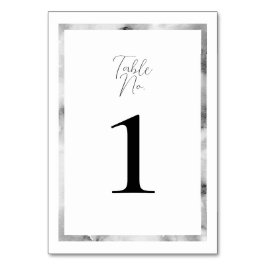 Tarjeta De Mesa Elegante acuarela Marble Bliss Boda