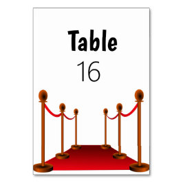 Tarjeta De Mesa Elegante alfombra roja de Hollywood 16
