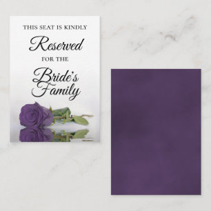 Tarjeta De Mesa Elegante Ametist Rosa Boda Púrpura Reservado