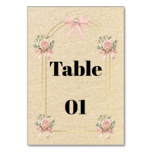 Elegante Arco de Oro Rosado Floral Perla Mesa de B