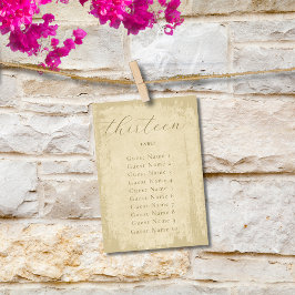 Tarjeta De Mesa Elegante asignación de asientos de borde gris sin