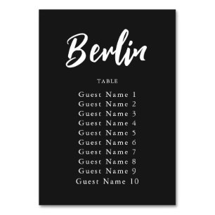 Tarjeta De Mesa Elegante asignación de asientos en la mesa Persona