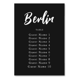 Tarjeta De Mesa Elegante asignación de asientos en la mesa Persona