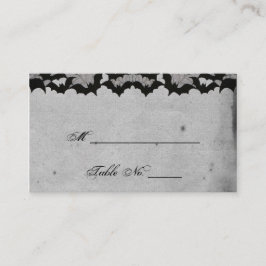 Tarjeta De Mesa Elegante Bat Gótico Lace Posh Boda Place Cards