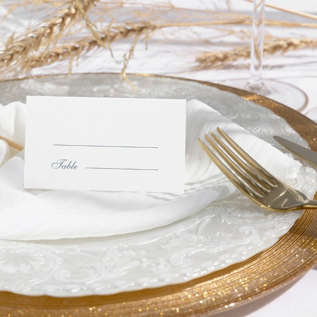 Tarjeta De Mesa Elegante Boda barroco azul turbio (Subido por el creador)