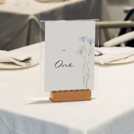 Tarjeta De Mesa Elegante Boda Beige floral floral