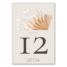 Tarjeta De Mesa Elegante Boda Boho