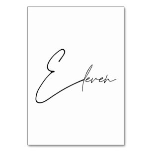 Tarjeta De Mesa Elegante Boda caligráfico Tabla 11 número de tabla