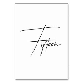 Tarjeta De Mesa Elegante Boda caligráfico Tabla 15 número de tabla