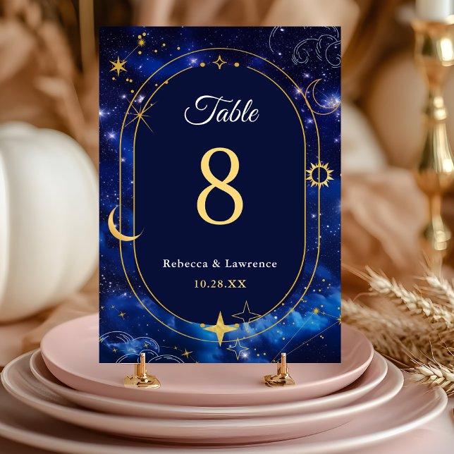 Tarjeta De Mesa Elegante boda celeste azul (Subido por el creador)