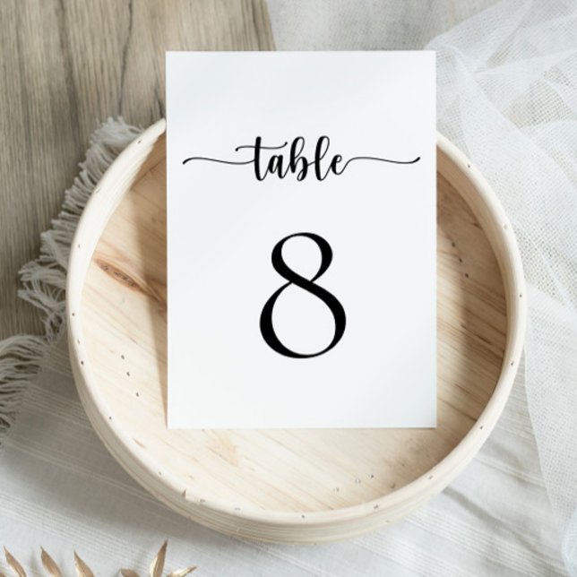 Tarjeta De Mesa Elegante Boda Clásico de Caligrafía (Subido por el creador)