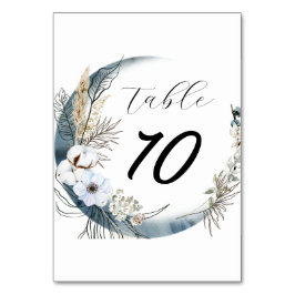 Tarjeta De Mesa Elegante boda de acuarela floral