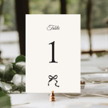 Tarjeta De Mesa Elegante Boda de barrido mínimo<br><div class="desc">Captura la esencia de elegancia y simplicidad con nuestro minimalista número de mesa boda con un encantador diseño de arco dibujado a mano. La sofisticada combinación de colores gris y crudo le da un toque de refinamiento a esta pieza atemporal,  perfecta para celebrar su día especial con estilo.</div>