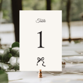 Tarjeta De Mesa Elegante Boda de barrido mínimo