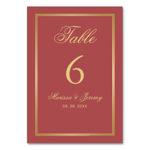Tarjeta De Mesa Elegante Boda de caligrafía de oro azul de zafiro