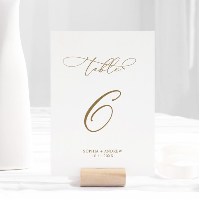 Tarjeta De Mesa Elegante Boda de caligrafía moderna Tabla 6 (Subido por el creador)