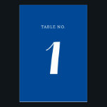 Tarjeta De Mesa Elegante Boda de escritura azul mediterráneo sólid<br><div class="desc">Guíe a sus huéspedes a sus mesas sin esfuerzo con estas elegantes tarjetas de mesa de Boda de Sólido guión azul mediterráneo. La carta minimalista se presta a una sofisticada diversión en el magnífico color del mar Egeo. Perfecto para bodas de destino costero en la costa de Amalfi, Italia o...</div>