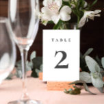 Tarjeta De Mesa Elegante Boda de escritura minimalista<br><div class="desc">Elegante Número de tabla de Boda de guión minimalista. Descubra toda la colección para un tema de boda de coordenadas. Dm para asesoramiento o personalización</div>