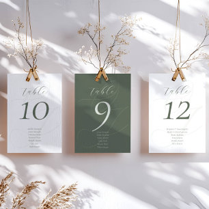 Tarjeta De Mesa Elegante Boda de guión de nombres de invitados ver