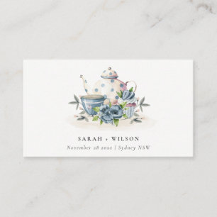 Tarjeta De Mesa Elegante Boda de la Copa Cute Aqua Blue