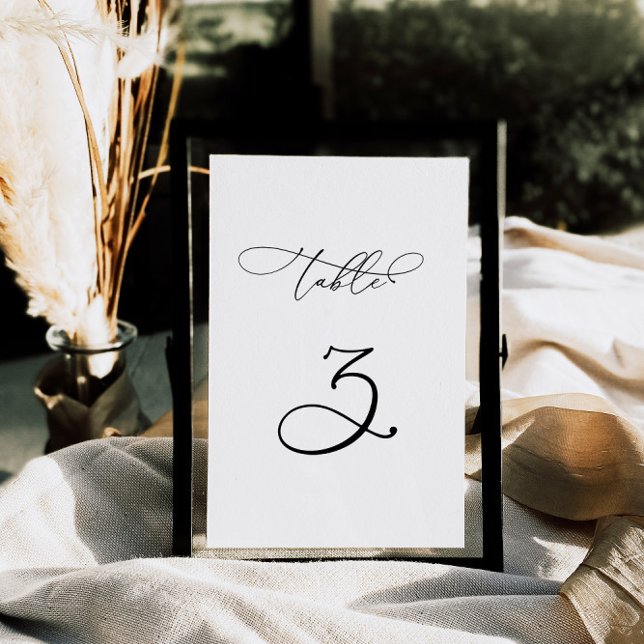 Tarjeta De Mesa Elegante Boda de la Mesa de caligrafía moderna 3 (Subido por el creador)