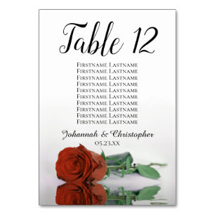 Tarjeta De Mesa Elegante Boda de la tabla de asientos del Rosa del