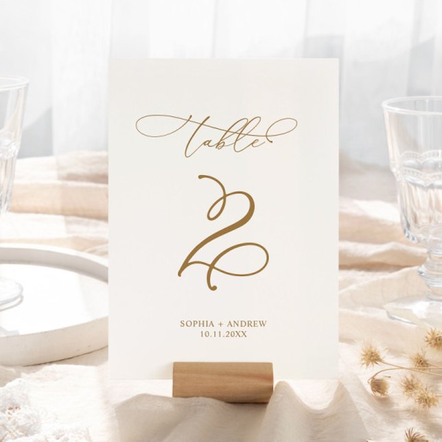 Tarjeta De Mesa Elegante Boda de la tabla de caligrafía moderna 2 (Subido por el creador)