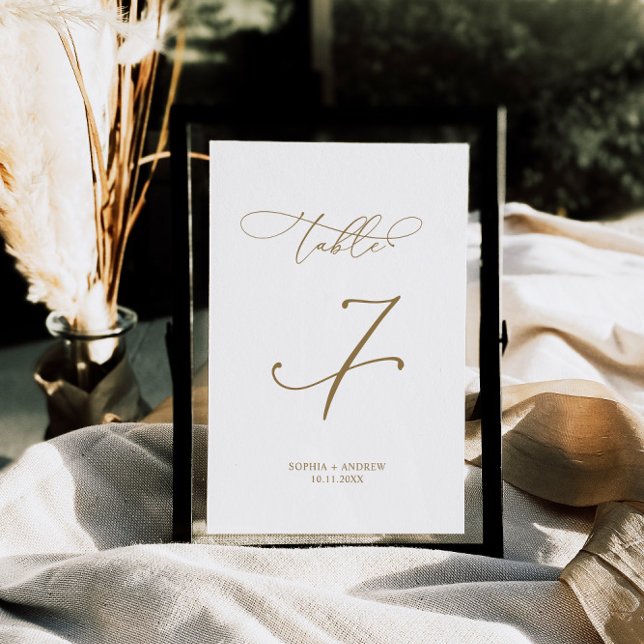 Tarjeta De Mesa Elegante Boda de la tabla de caligrafía moderna 7 (Subido por el creador)