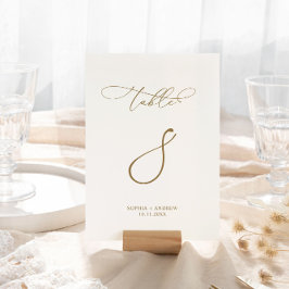 Tarjeta De Mesa Elegante Boda de la tabla de caligrafía moderna 8